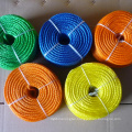 3 strands plastic rope poly rope for fishing marine usage packed in coil